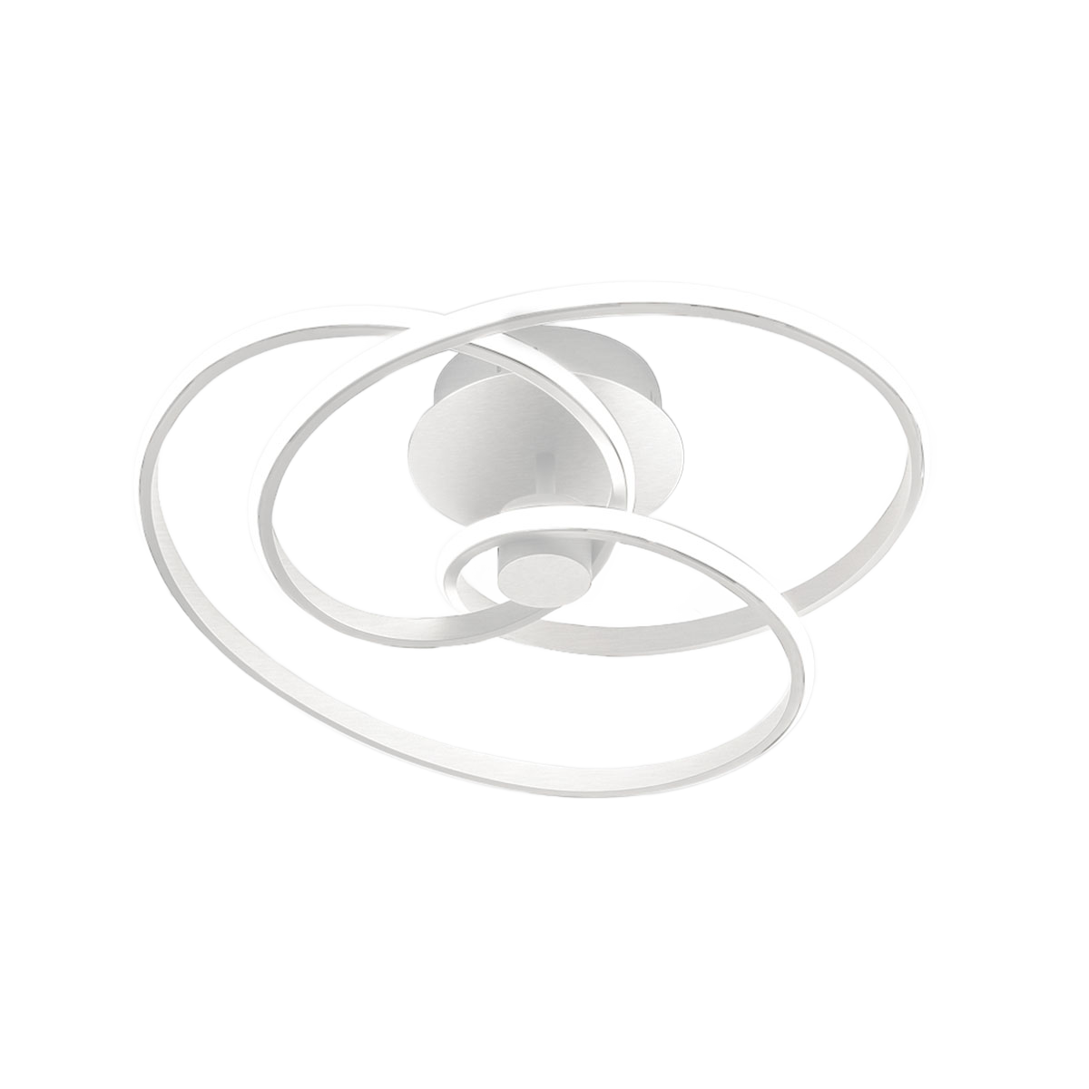 Plafonnier Diva base en aluminium avec diffuseur en silicone blanc opale au design contemporain par Gea Luce
