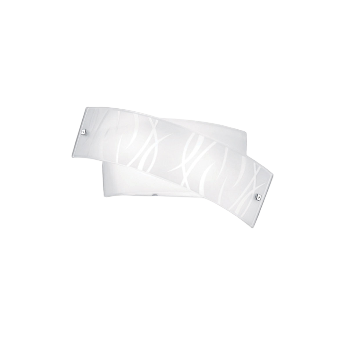 Applique murale Agnese en métal avec diffuseur en verre blanc sérigraphié et décoré au design contemporain par Gea Luce