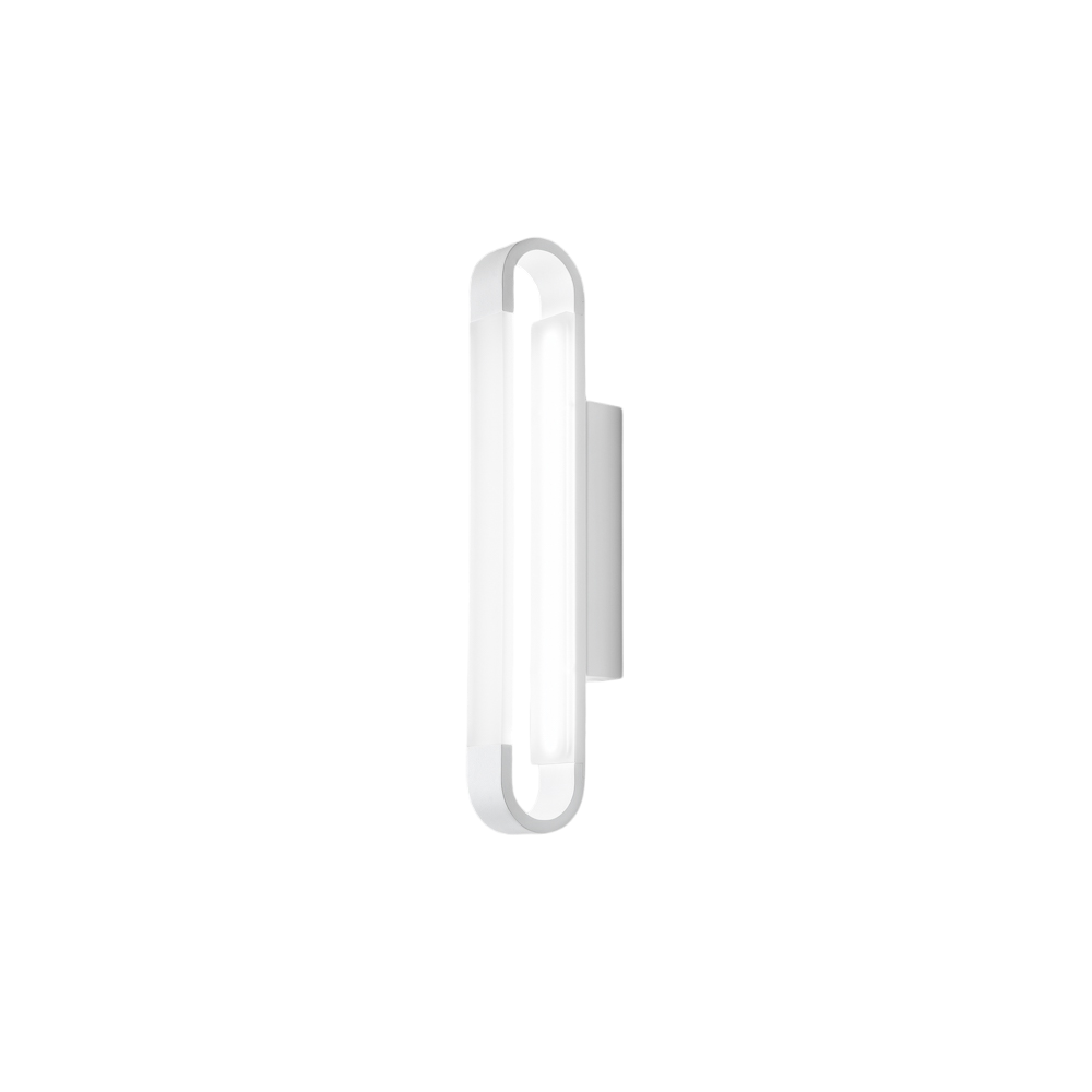 Applique murale Gap 470C en aluminium avec diffuseur en acrylique satinée transparente au design contemporain par Gea Luce
