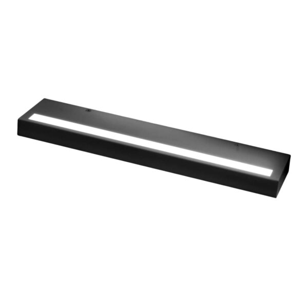 Applique murale Gap 520 en aluminium en forme de lingot avec diffuseur en acrylique au design contemporain par Gea Luce