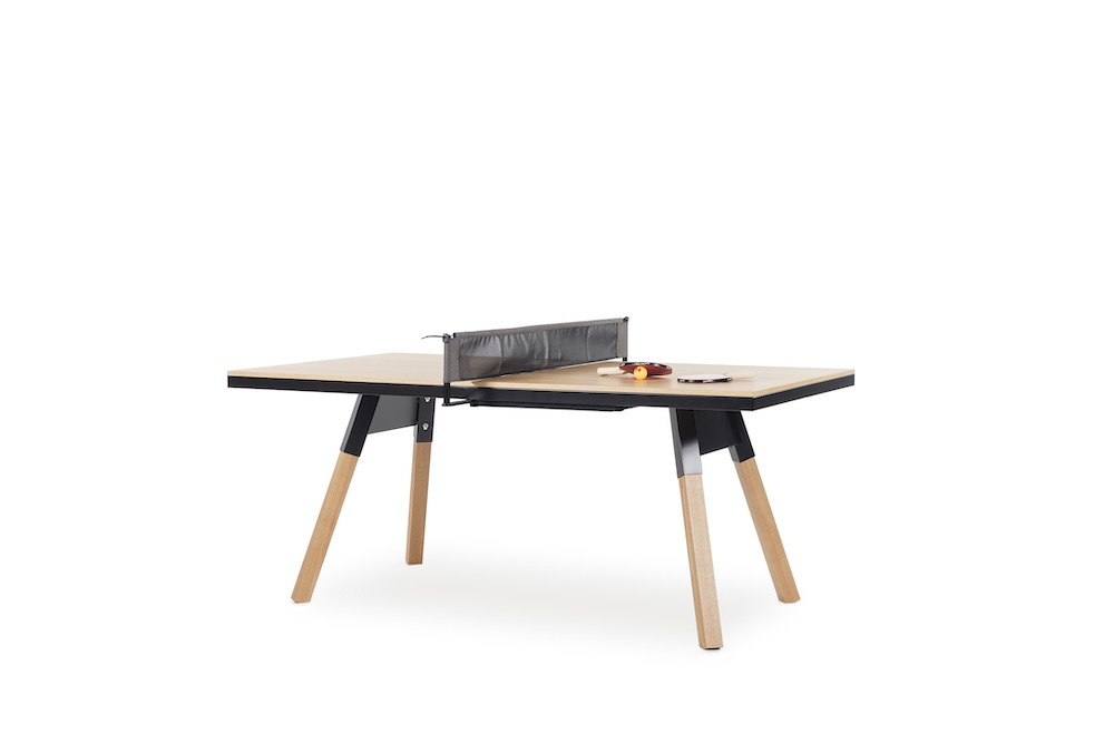 Table de Ping Pong intérieur You and Me en bois de chêne par Antoni Pallejà Office x RS Barcelona
