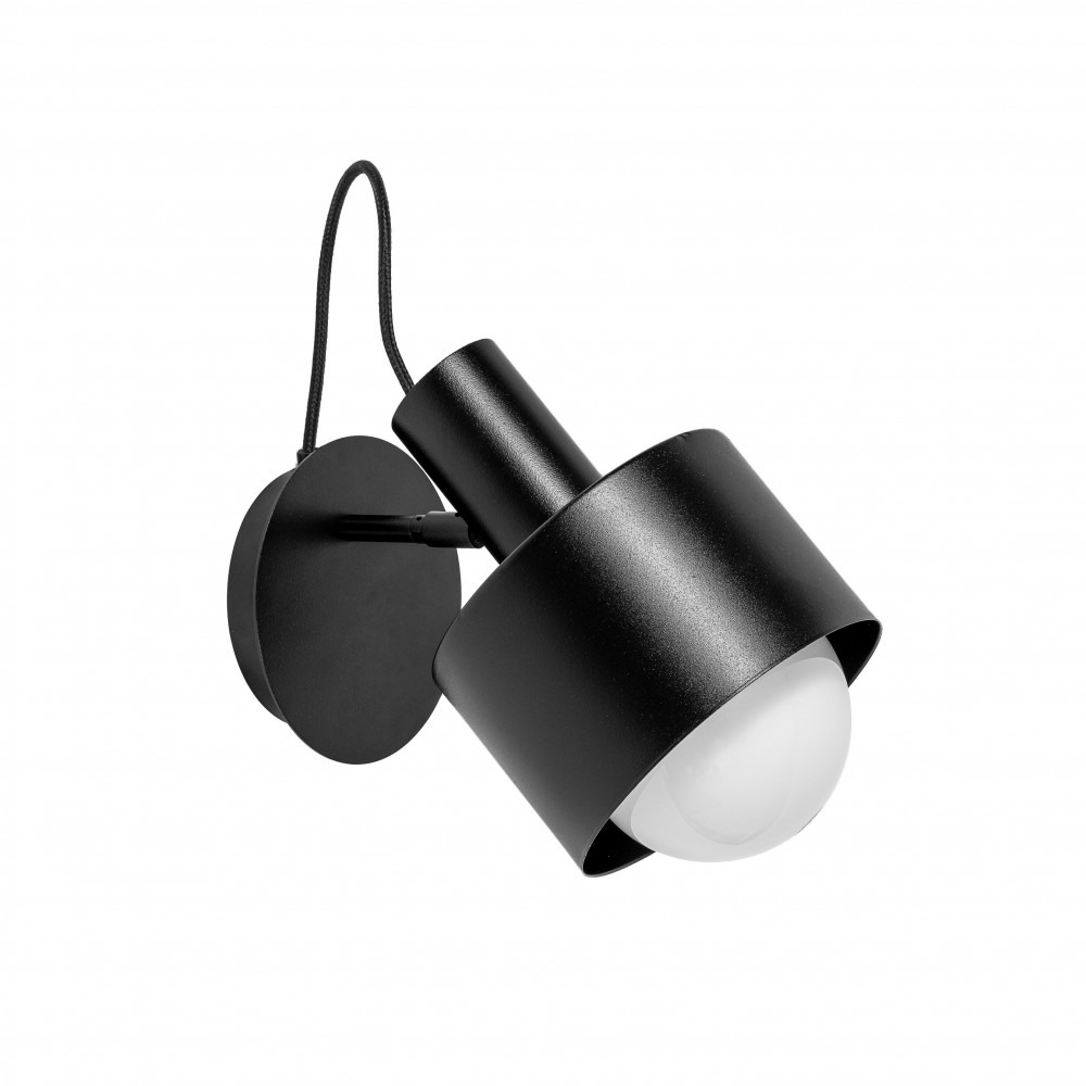 Applique murale Enkel base en métal avec diffuseur en verre blanc au design contemporain par Ummo lighting