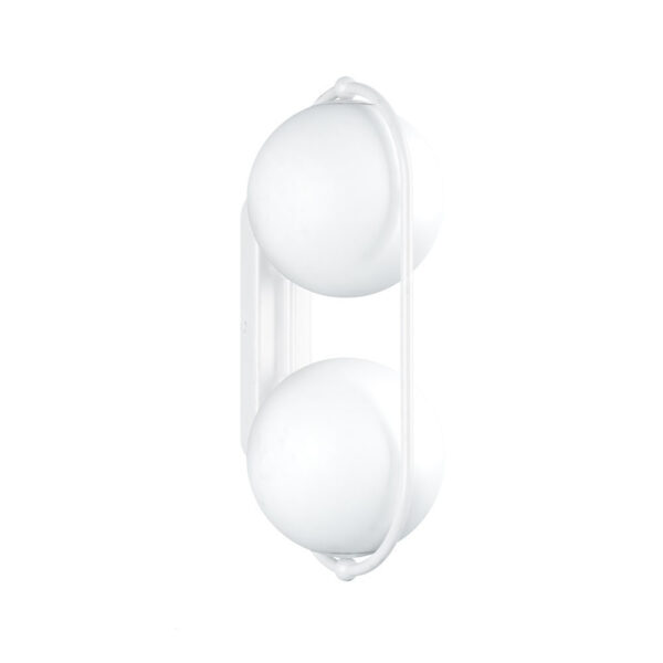 Applique murale Koban cadre en métal en forme d'ellipse et diffuseur en verre au design contemporain par Ummo lighting