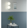 Applique murale Koban cadre en métal en forme d'ellipse et diffuseur en verre au design contemporain par Ummo lighting