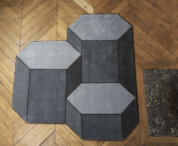 Tapis design BASALTE M au design graphique par Guillaume Delvigne