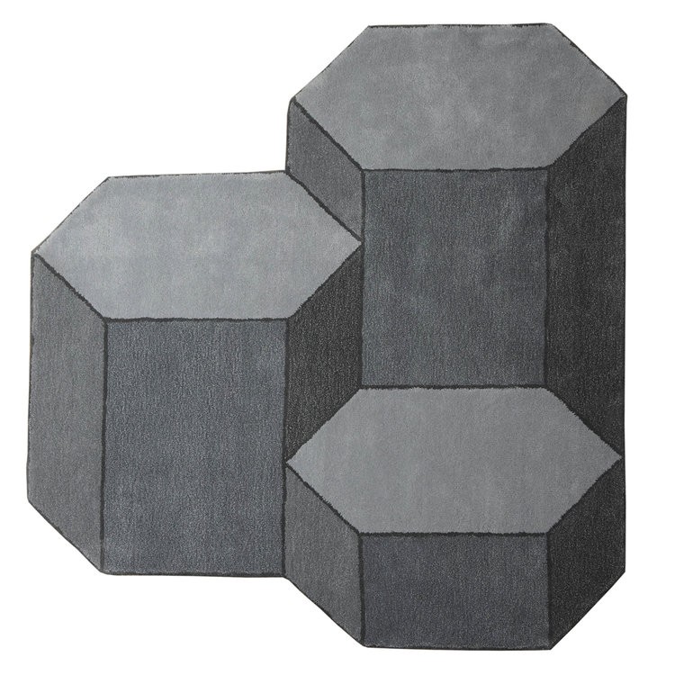 Tapis design BASALTE M au design graphique par Guillaume Delvigne