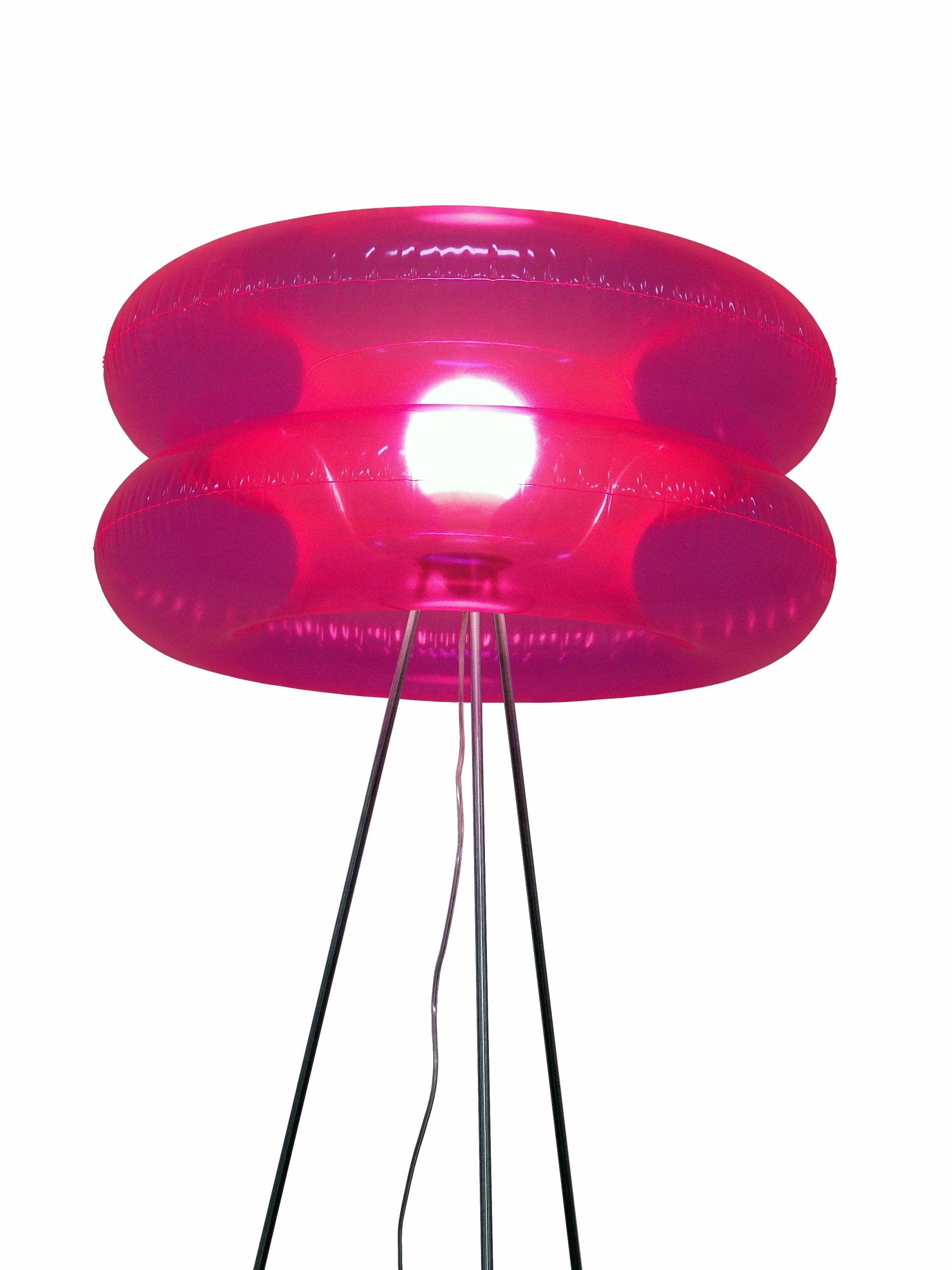 Lampadaire Big Pink avec abat-jour gonflable par Puff Buff