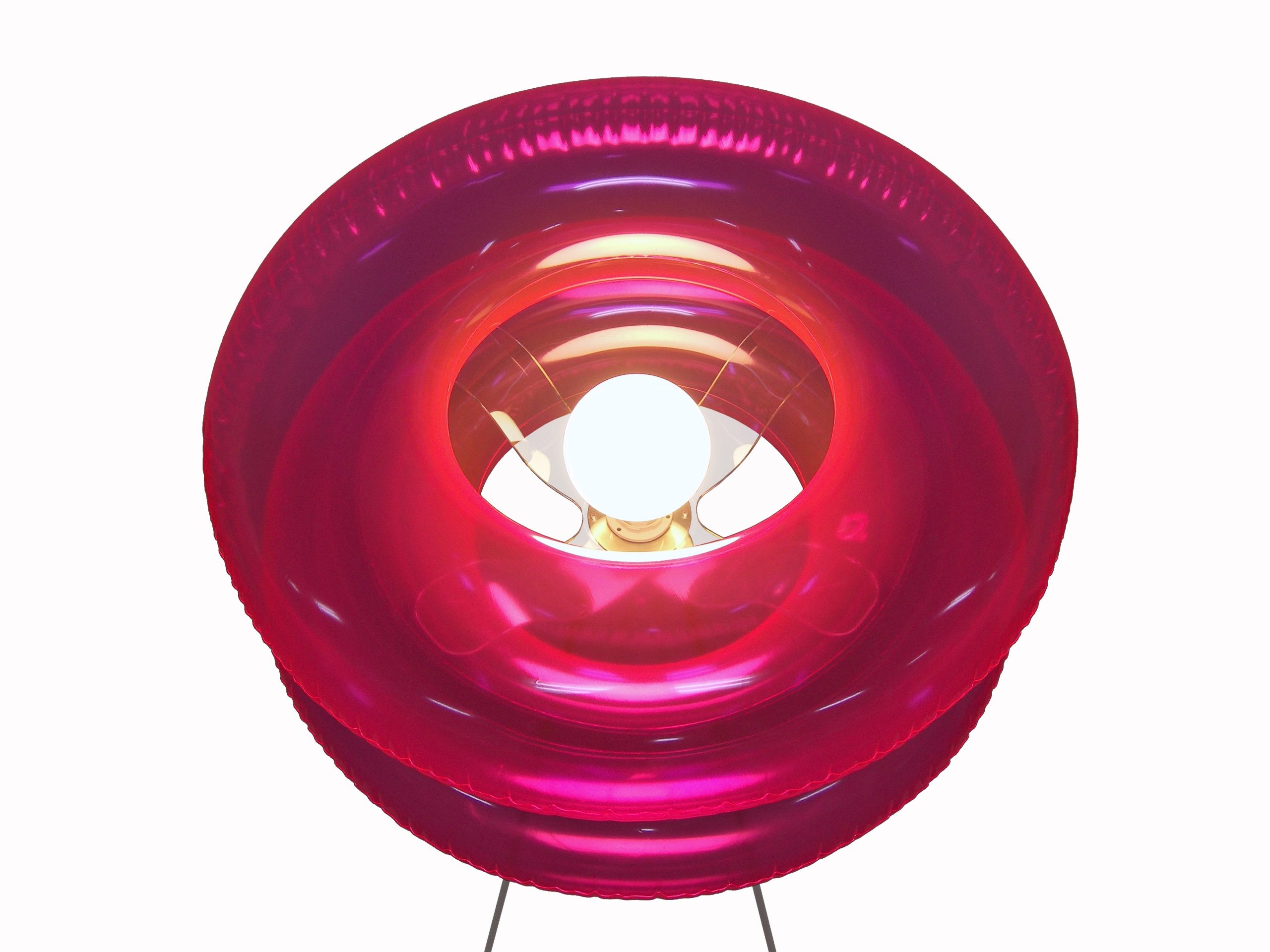 Lampadaire Big Pink avec abat-jour gonflable par Puff Buff