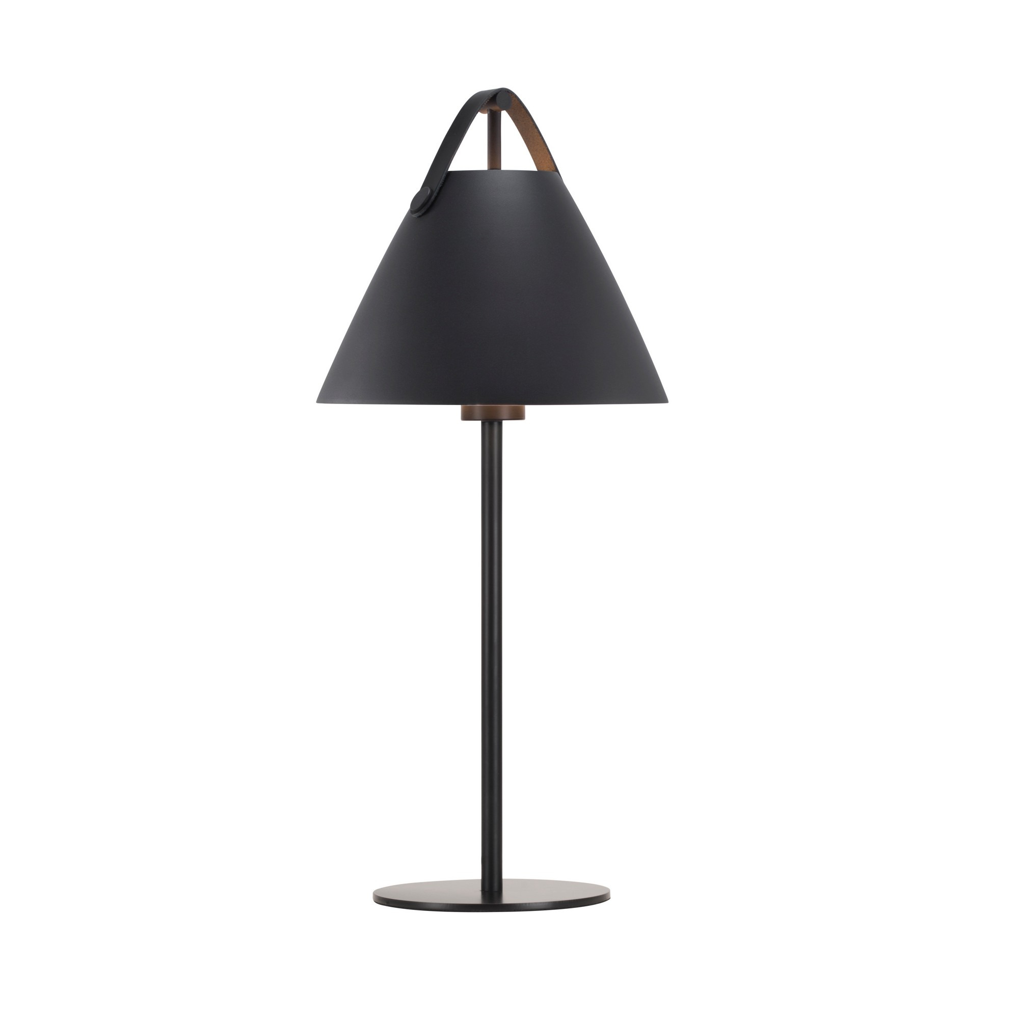 Lampe à pose Strap cadre en métal avec lanière sur l'abat-jour au design industriel par Design for The People