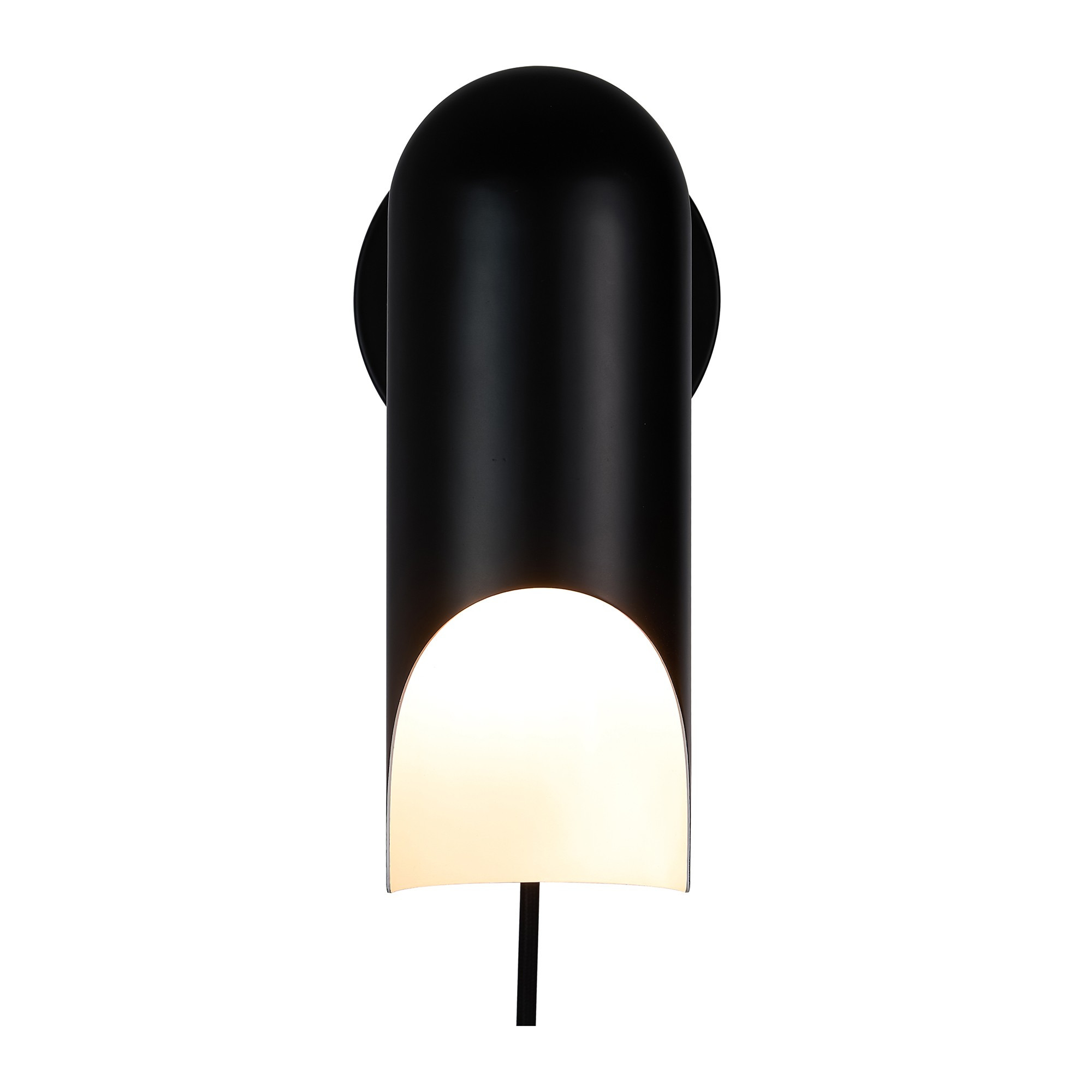 Applique murale Rochelle en métal noir avec abat-jour orientable au design contemporain par Design for the People