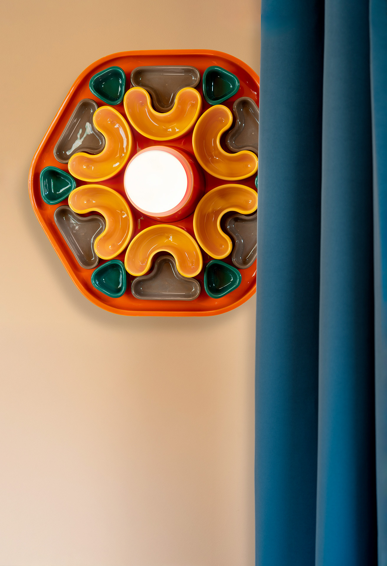 Applique murale Phytia en céramique par Ferroluce