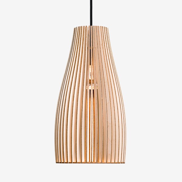 Suspension en bouleau naturel ENA L Ø19 cm découpée au laser par IUMI Design