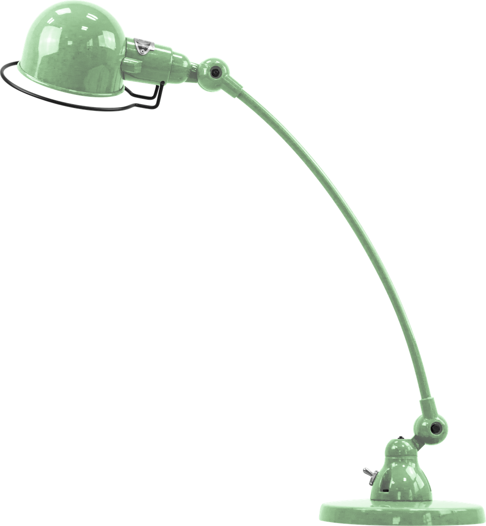 Lampe à poser courbée Signal SIC400 au design industriel en métal par Jieldé