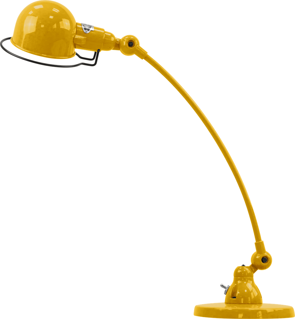 Lampe à poser courbée Signal SIC400 au design industriel en métal par Jieldé