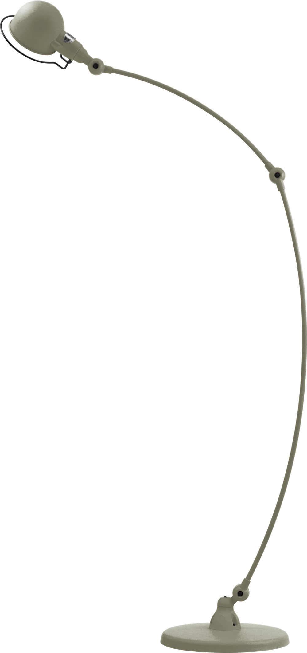 Lampadaire courbé Signal SIC843 au design industriel en métal par Jieldé