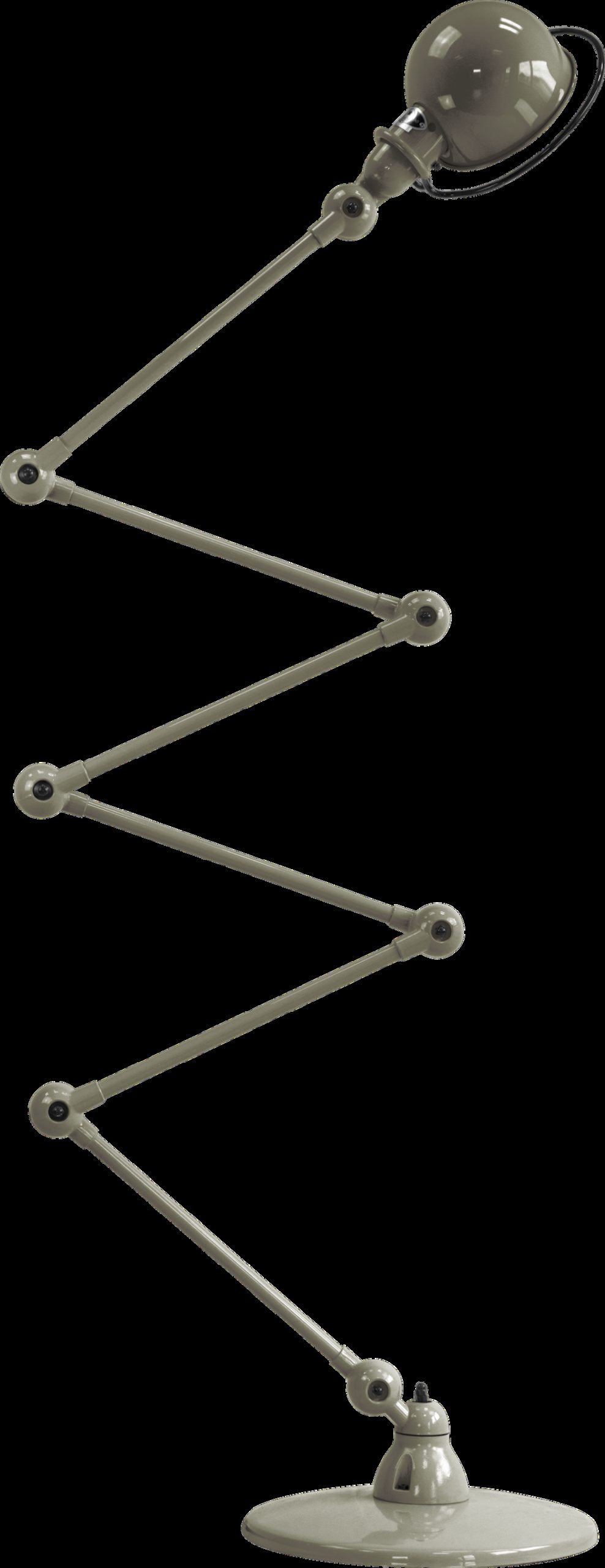 Lampadaire articulé 6 bras Loft D9406 au design industriel en métal par Jieldé