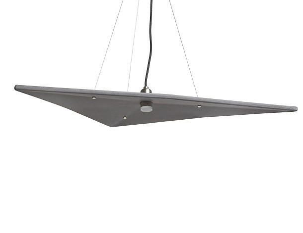 Suspension plate en béton Heron LED 3,5W au design industriel par Urbi et Orbi