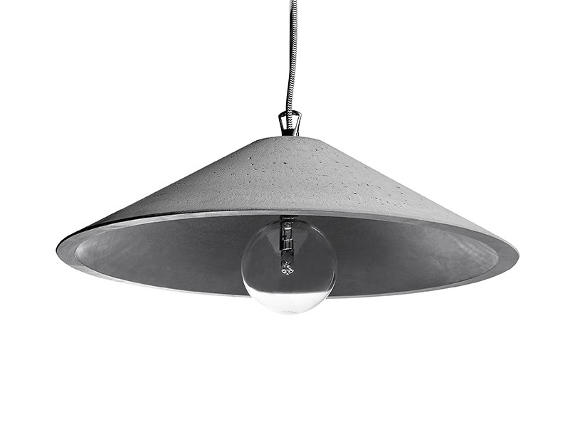 Suspension conique en béton Mons 45 au design industriel par Urbi et Orbi