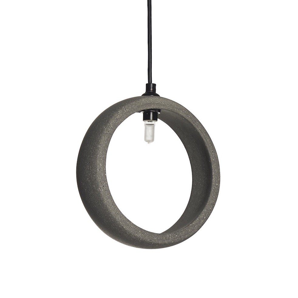 Suspension ronde en béton Ghetto C au design industriel par Urbi et Orbi
