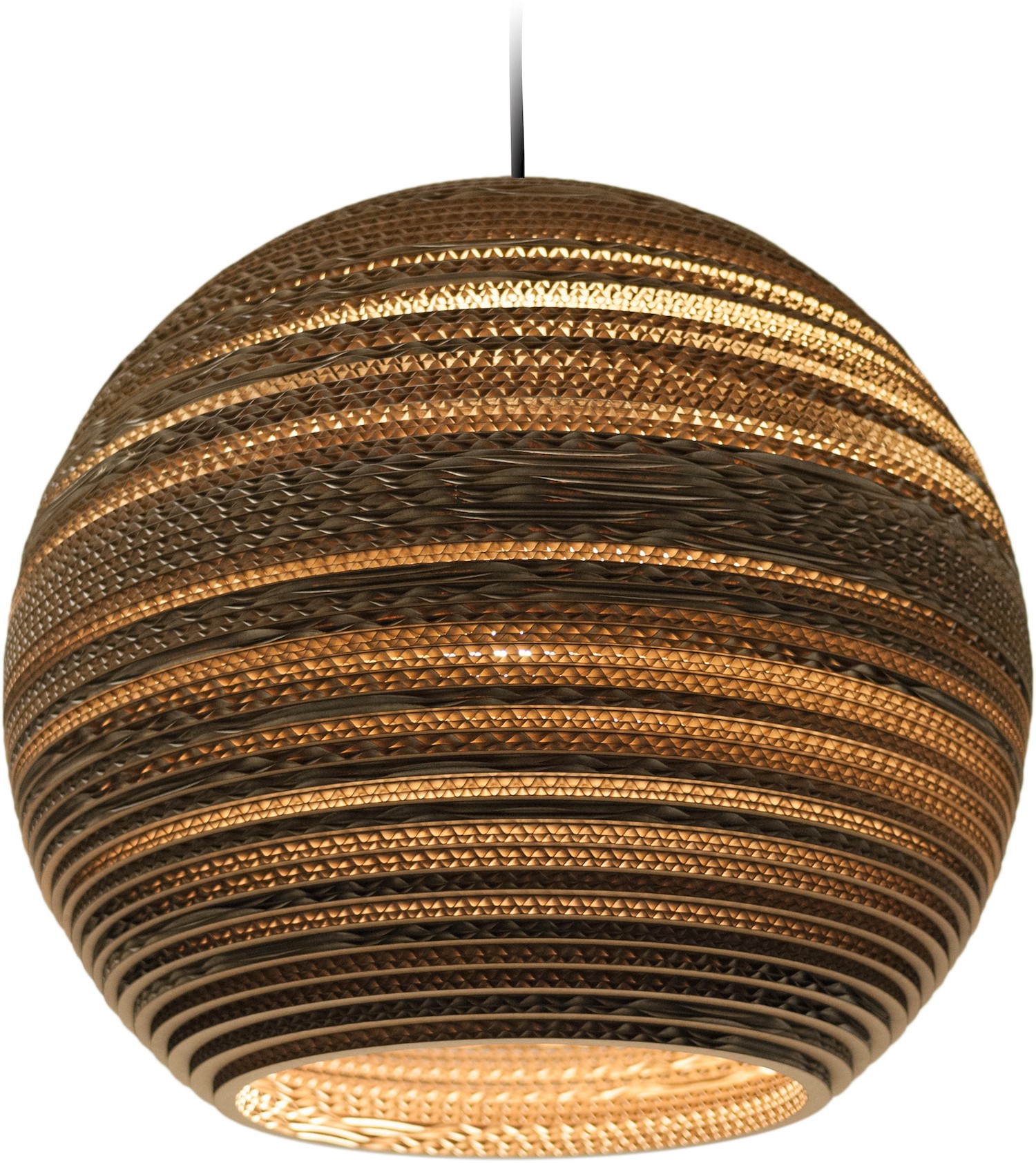 Suspension en carton recyclé Moon18 Scraplights ∅45 par Graypants