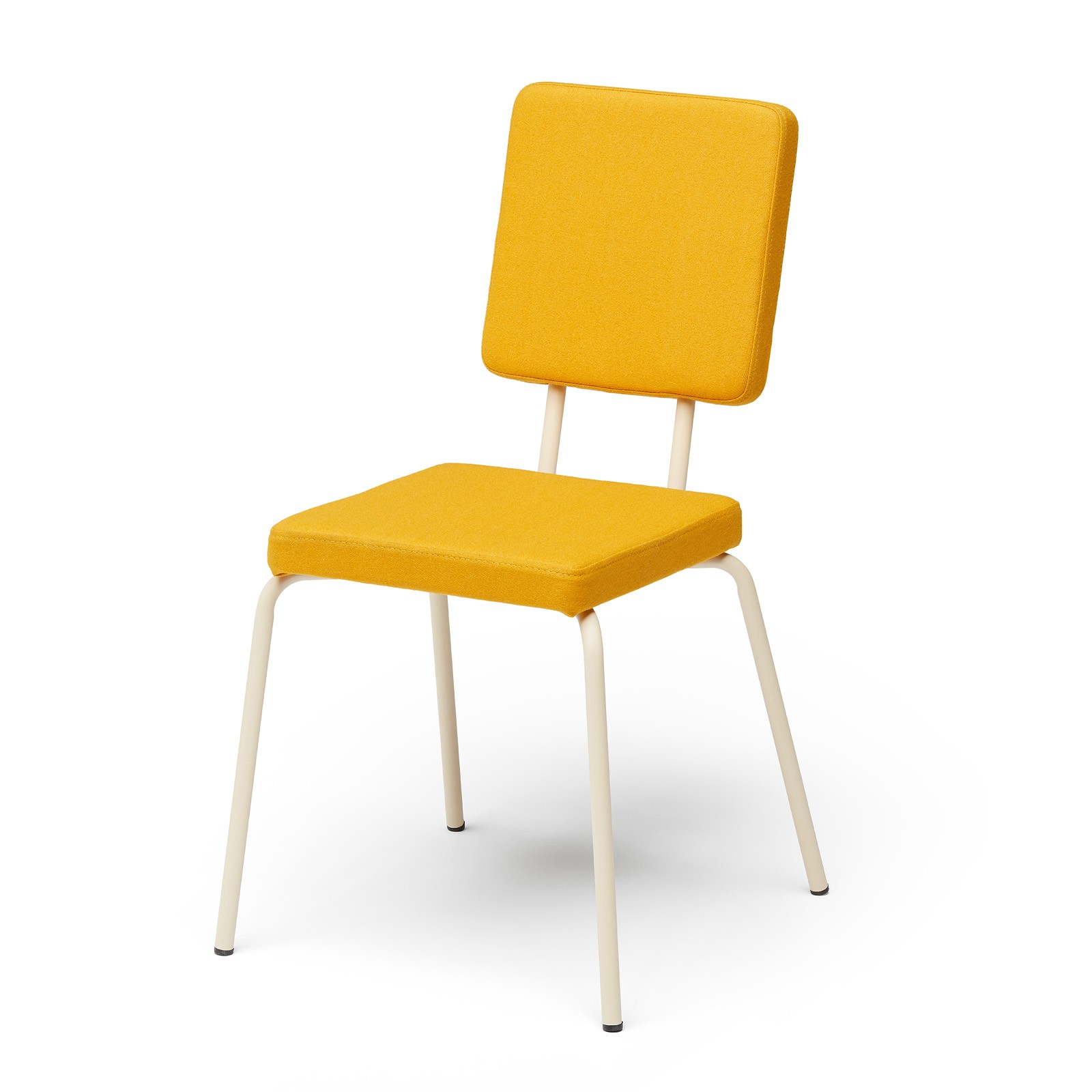 Chaise design en feutre OPTION avec assise carré et dossier carré par Frederik Roijé X Puik Art