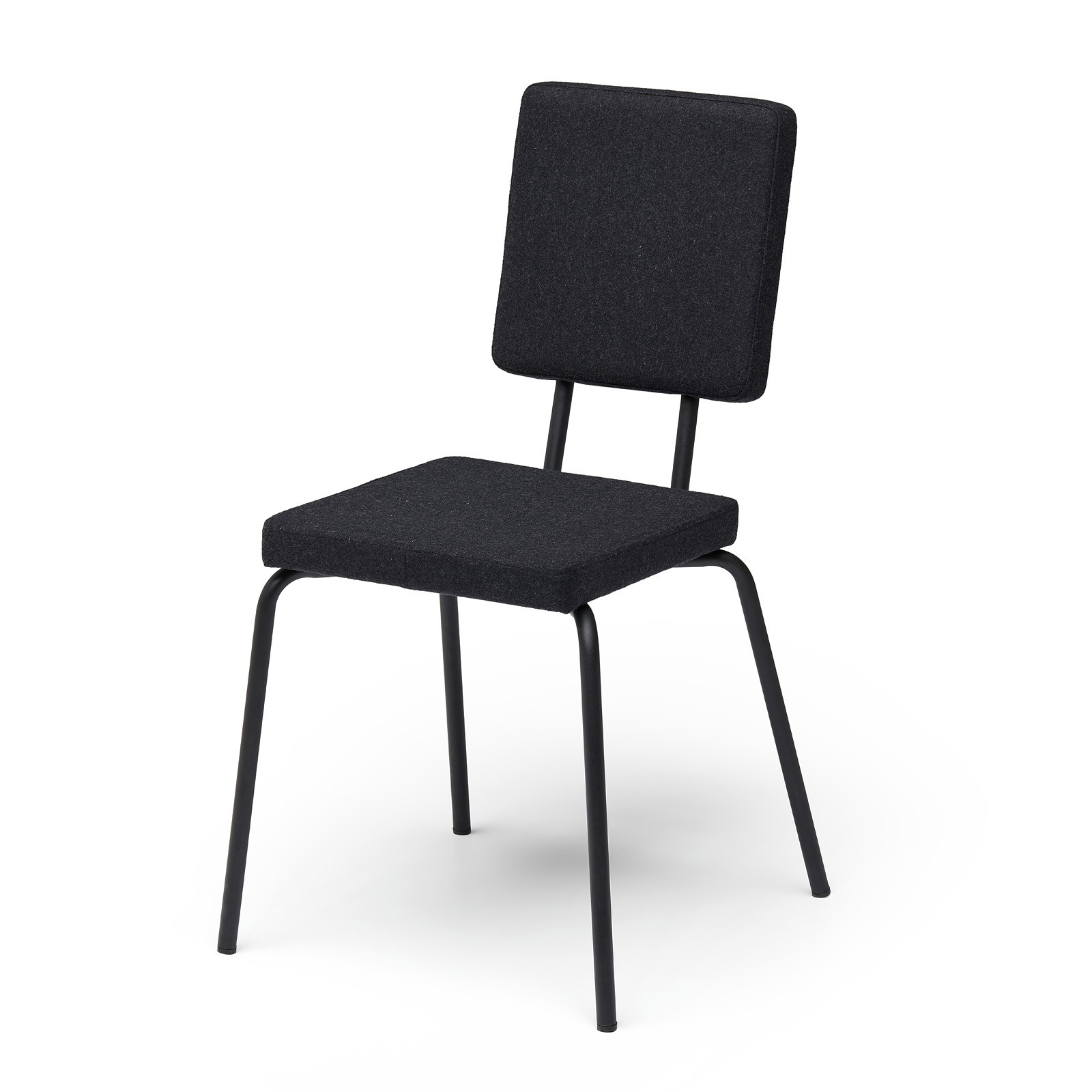 Chaise design en feutre OPTION avec assise carré et dossier carré par Frederik Roijé X Puik Art