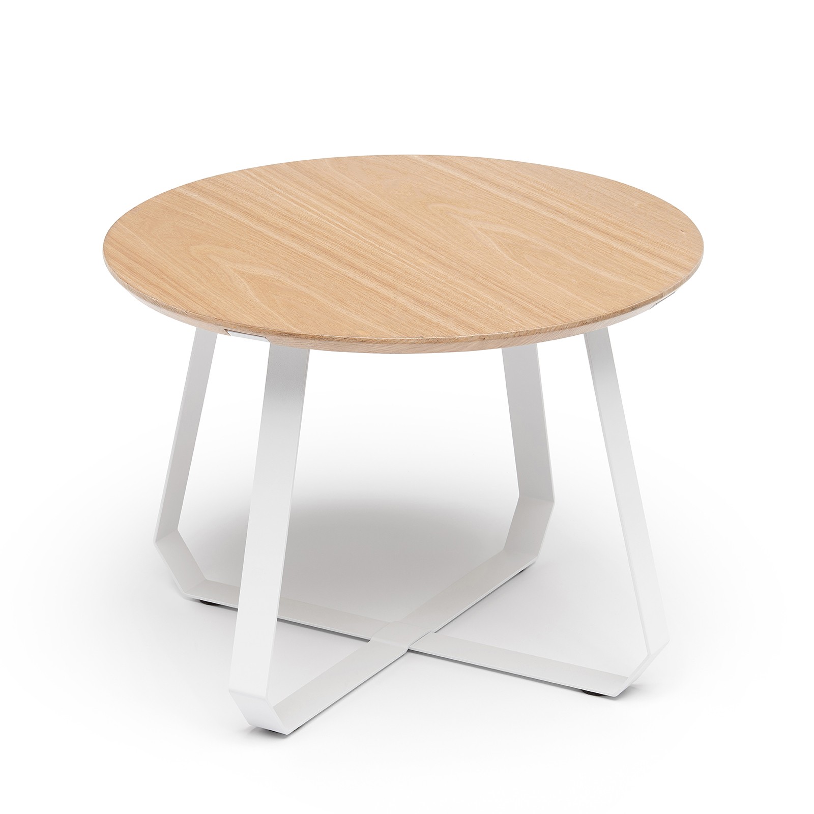 Table basse design noir Schunan Ø55 cm en bois et acier par Nieuwe heren X Puik Art