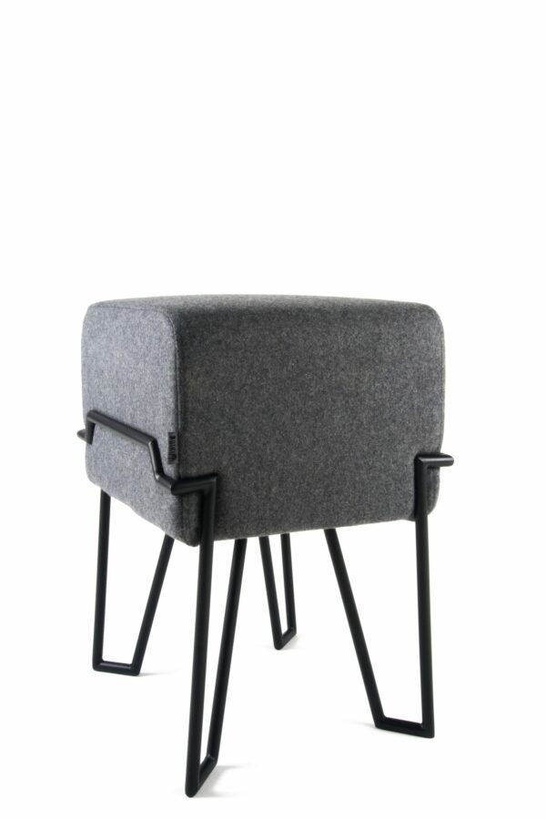 Tabouret design Bokk noir/gris en feutre