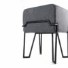 Tabouret design Bokk noir/gris en feutre