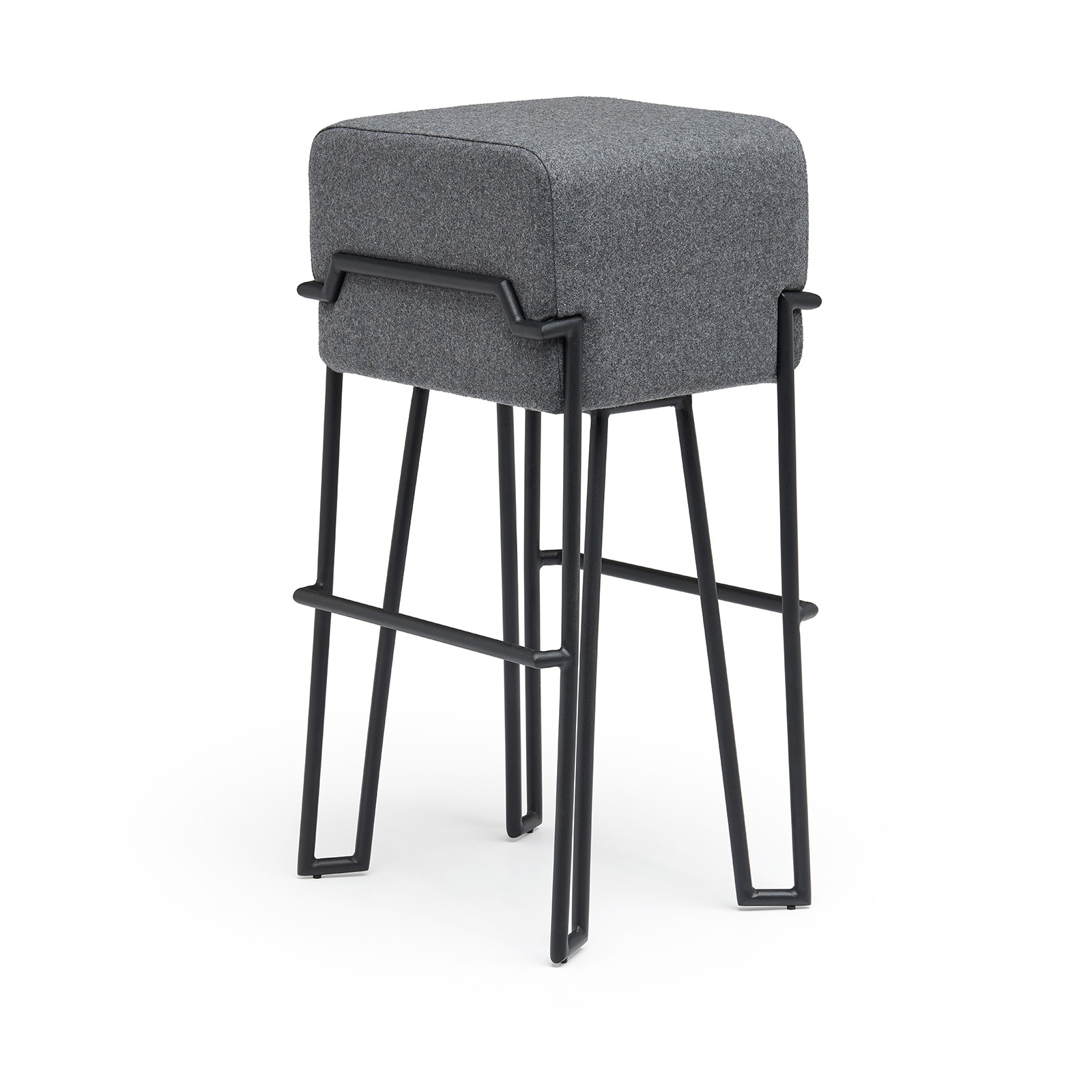 Tabouret haut en feutre Bokk bar au design graphique par Ka-Lai Chan X Puik Art