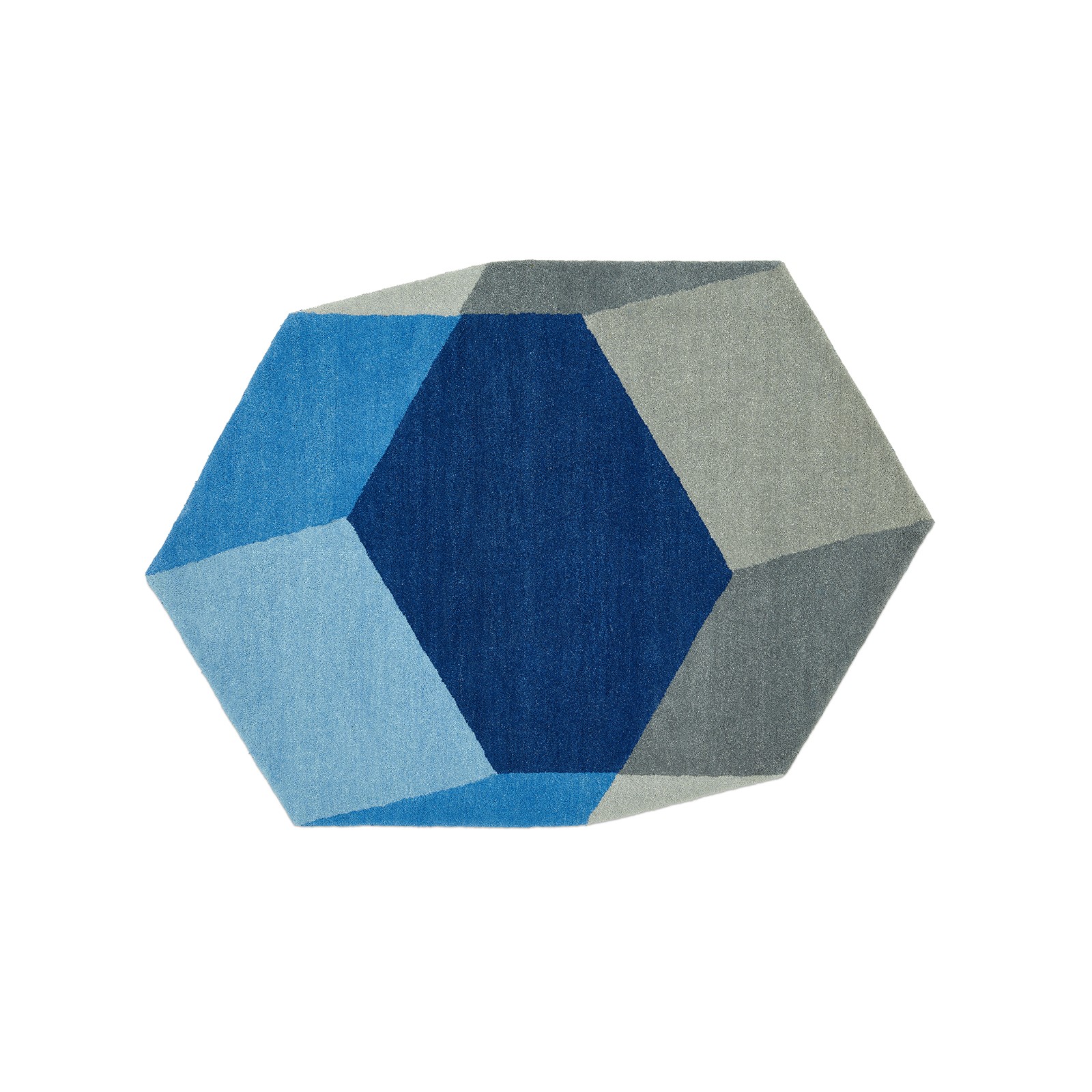 Tapis au design géométrique ISO hexagone 100% en laine par Ontwerpduo x Puik Art