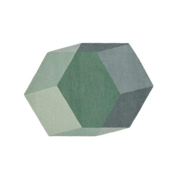 Tapis au design géométrique ISO hexagone 100% en laine par Ontwerpduo x Puik Art