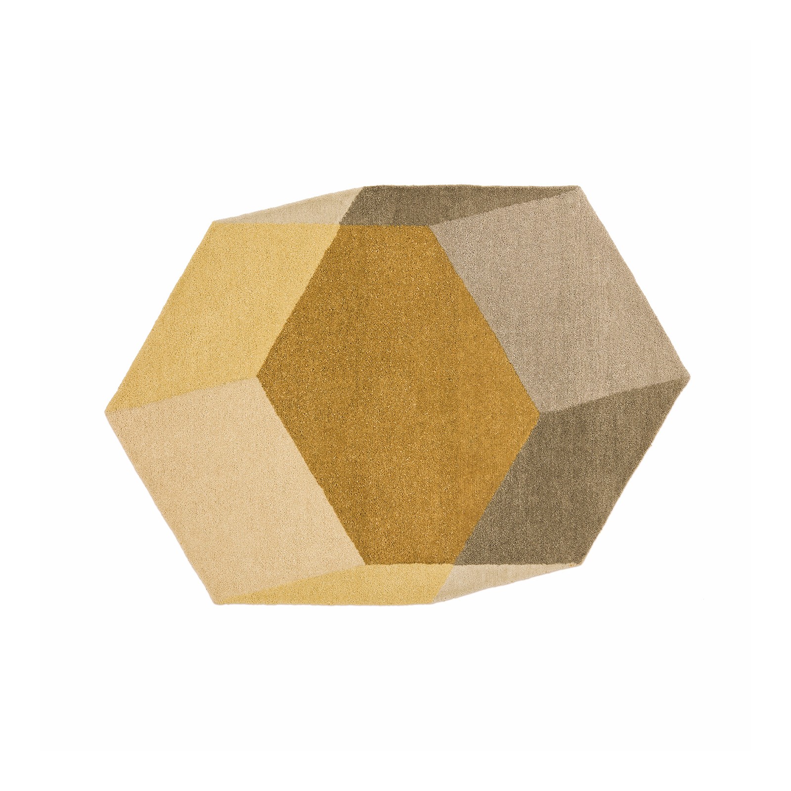 Tapis au design géométrique ISO hexagone 100% en laine par Ontwerpduo x Puik Art