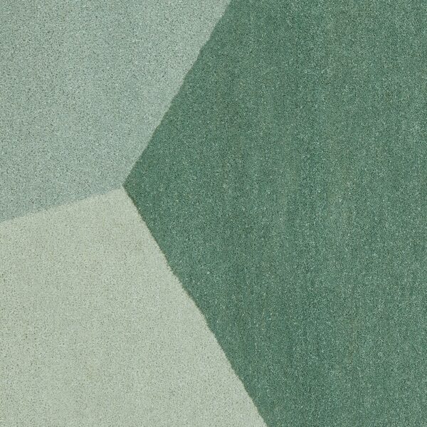Tapis au design géométrique ISO hexagone 100% en laine par Ontwerpduo x Puik Art