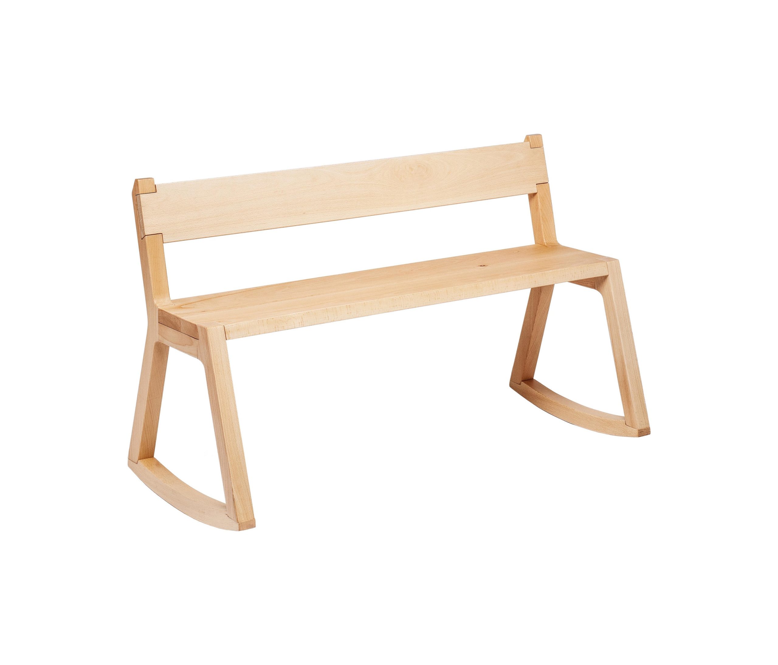 Banc à bascule TINA en hêtre avec dossier au design scandinave par Andrea Rekalidis X Covo design