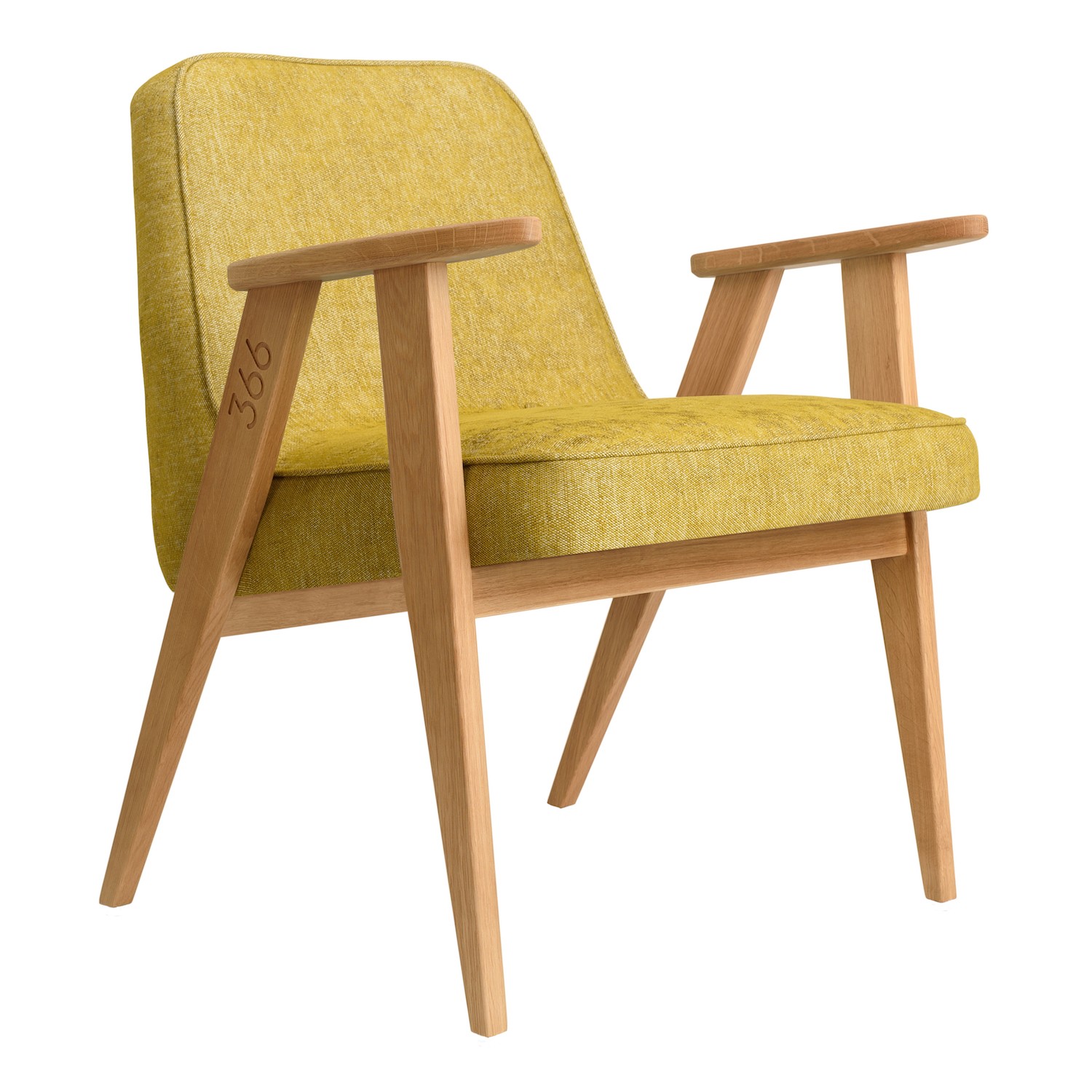 Fauteuil 366 Armchair Loft en chêne massif au design scandinave et vintage par 366 Concept Retro Furniture