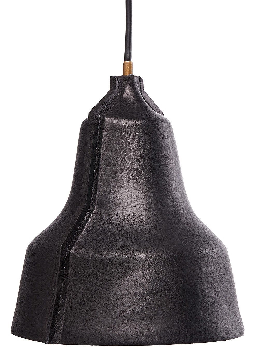 Suspension en cuir véritable noir LLOYD au design original fait main par Puik Art